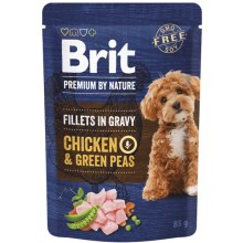 Brit Premium Dog kapsička Fillets in Gravy Chicken & Green Peas 85 g Brit Premium Dog kapsička Fillets in Gravy Chicken & Green Peas 85 g