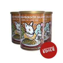 Vánoční konzerva s rybou a bramborovým salátem 400 g 🐶🍽️